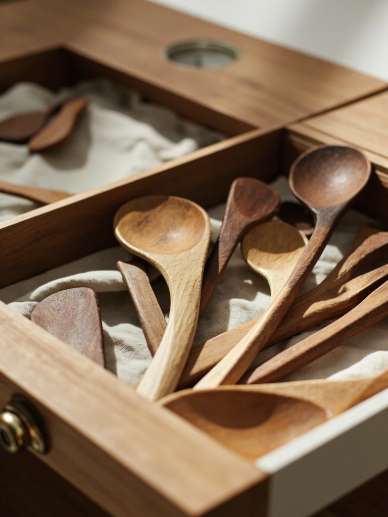 Hand-carved beech spoons from Schnitzwerk Ostler.